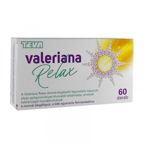 Valeriana Relax Gyógynövénykivonatokat tartalmazó étrendkiegészítő 60x