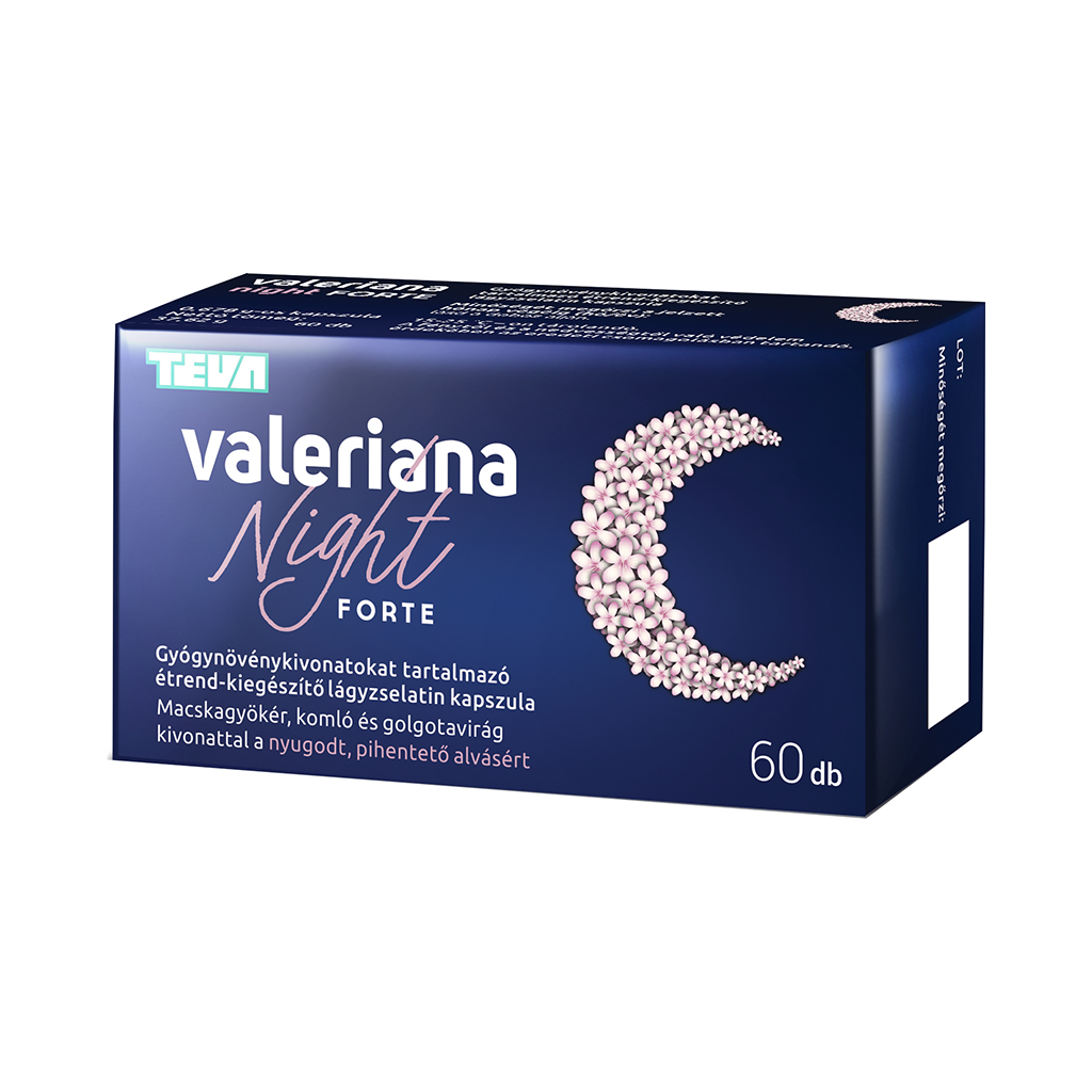 Valeriana Night Forte étrendkiegészítő lágy zselatin kapszula 60x